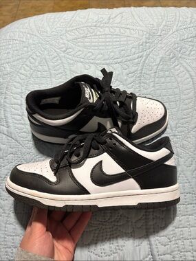 Nike Kids Black and White Low-Top Sneakers